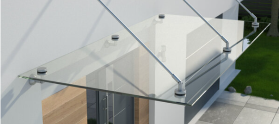 Canopy glass roofing